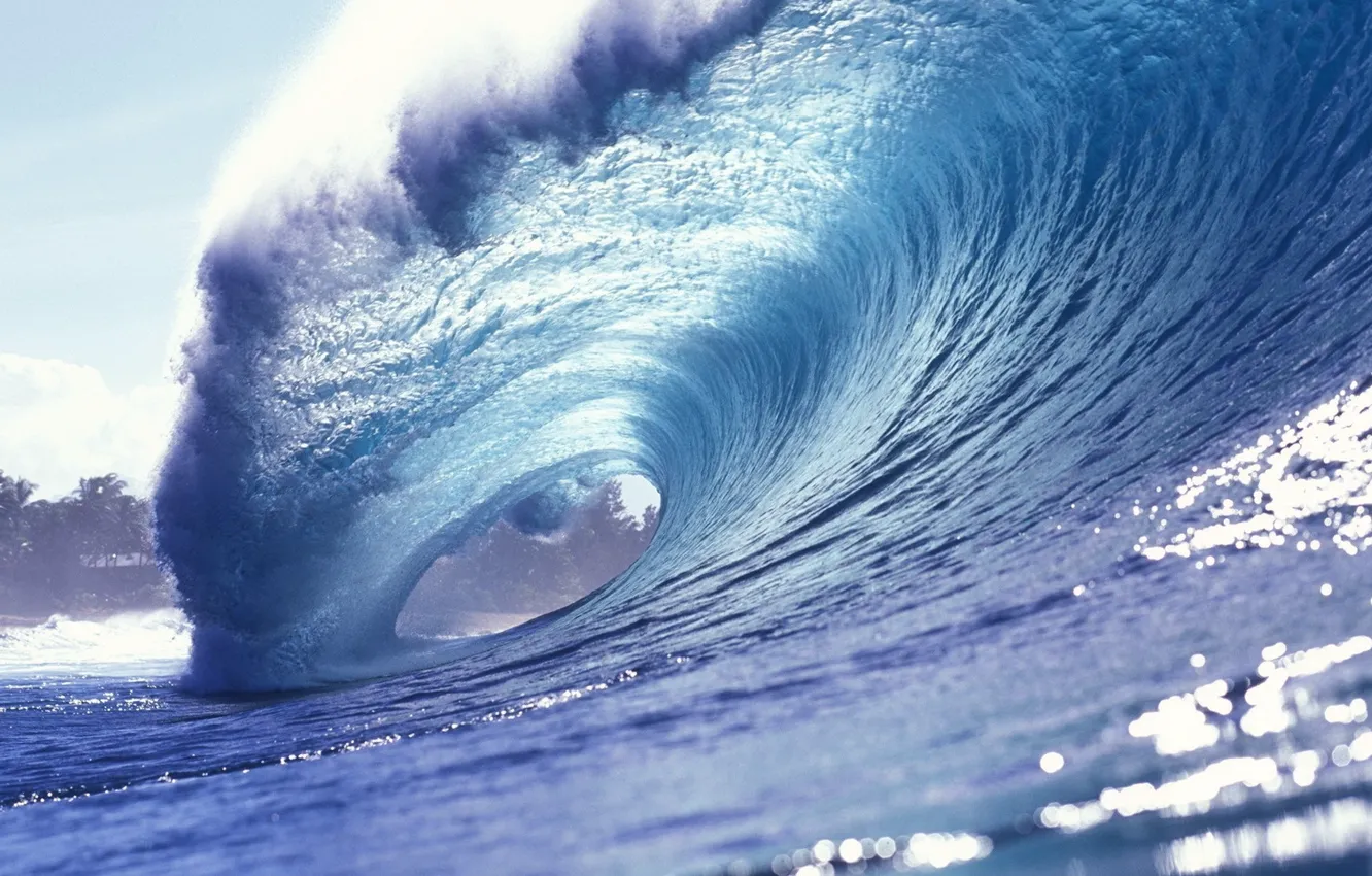 Фото обои море, океан, волна, sea, ocean, blue, water, wave