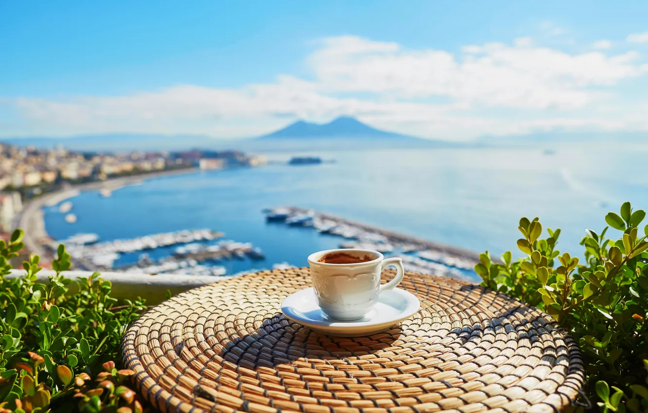 Фото обои landscape, mountain, morning, mount, naples, napoli