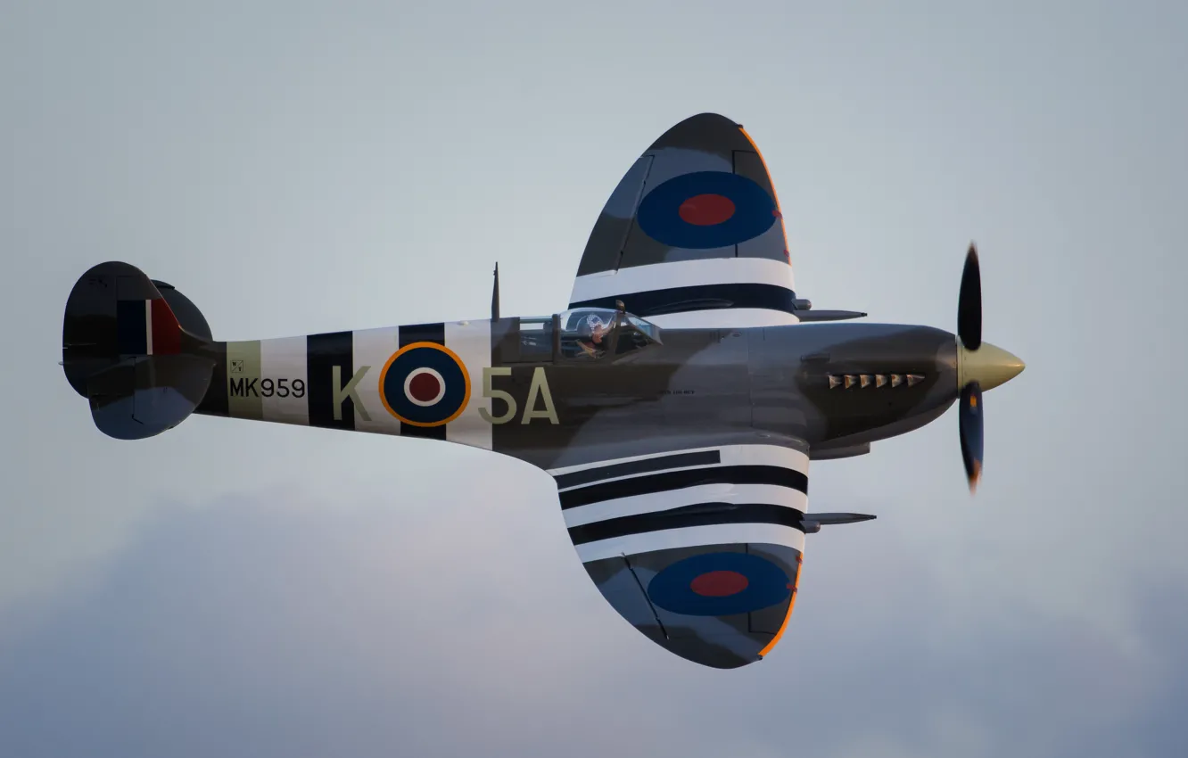 Фото обои истребитель, британский, Spitfire, одномоторный