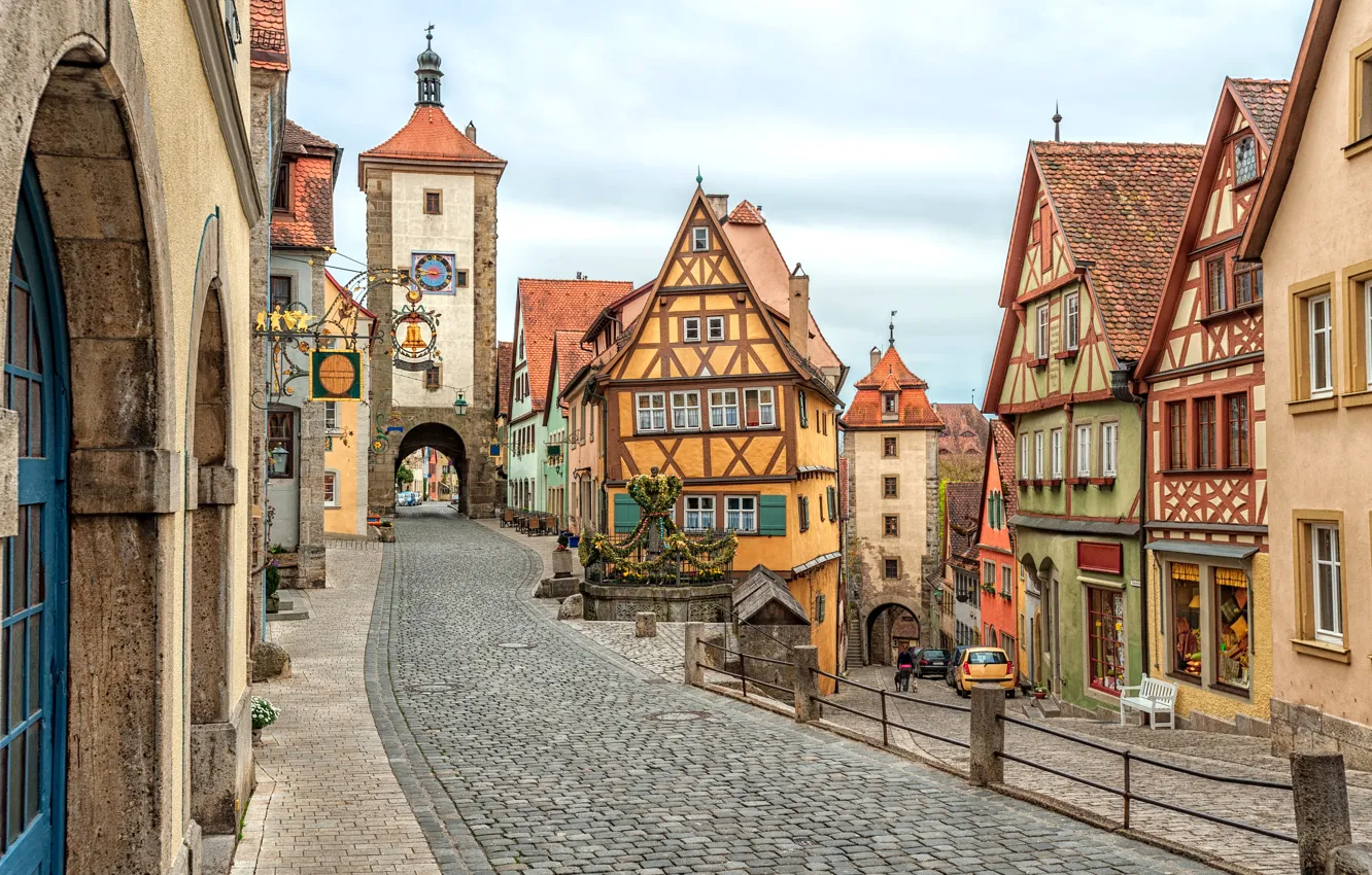 Фото обои город, дороги, дома, брусчатка, Германия, Germany, улицы, Deutschland