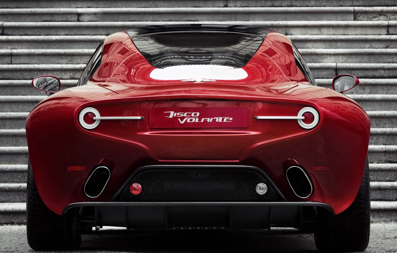 Фото обои Alfa Romeo, задок, Touring, выхлопы, Disco Volante