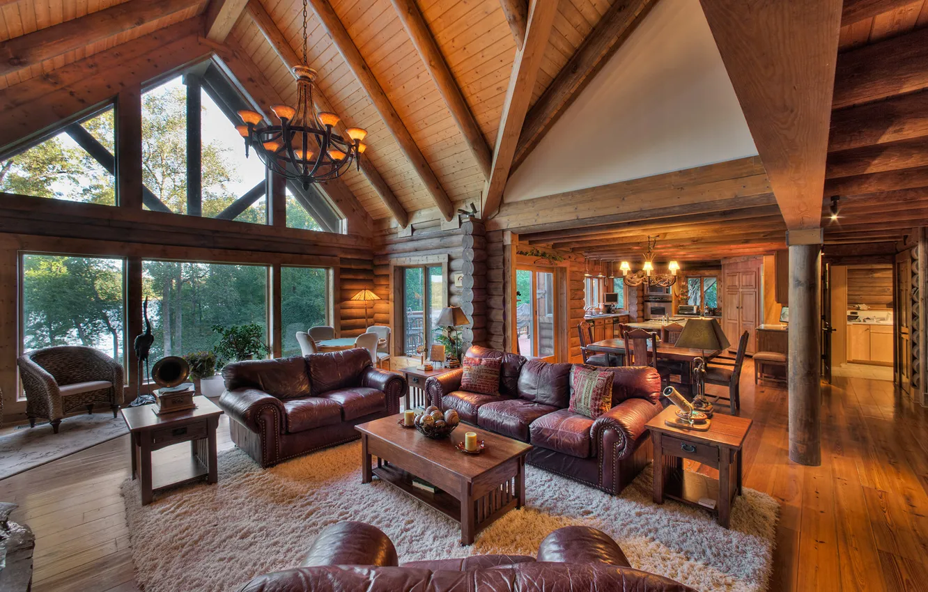 Фото обои wooden, living room, home, luxury, tennessee