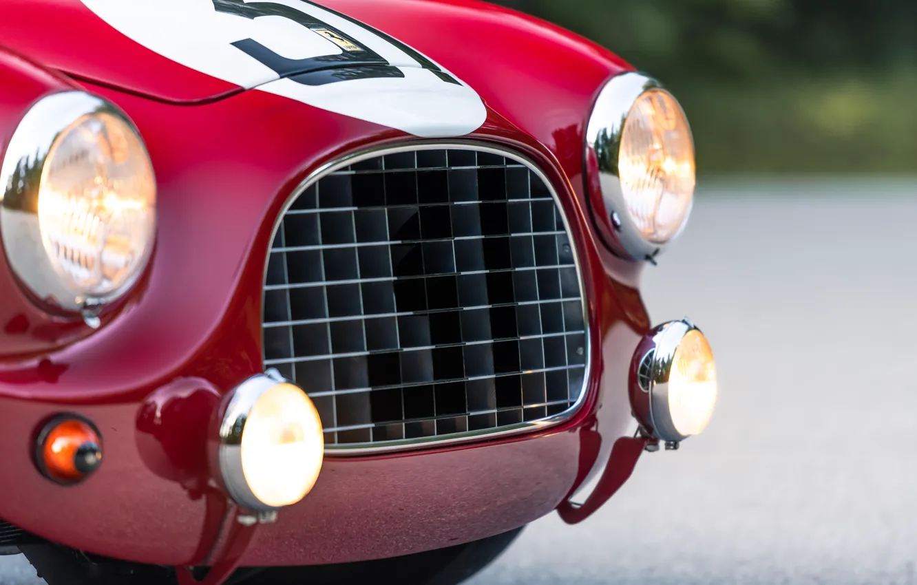 Фото обои Ferrari, 212, 1951, headlights, Ferrari 212 Export Barchetta