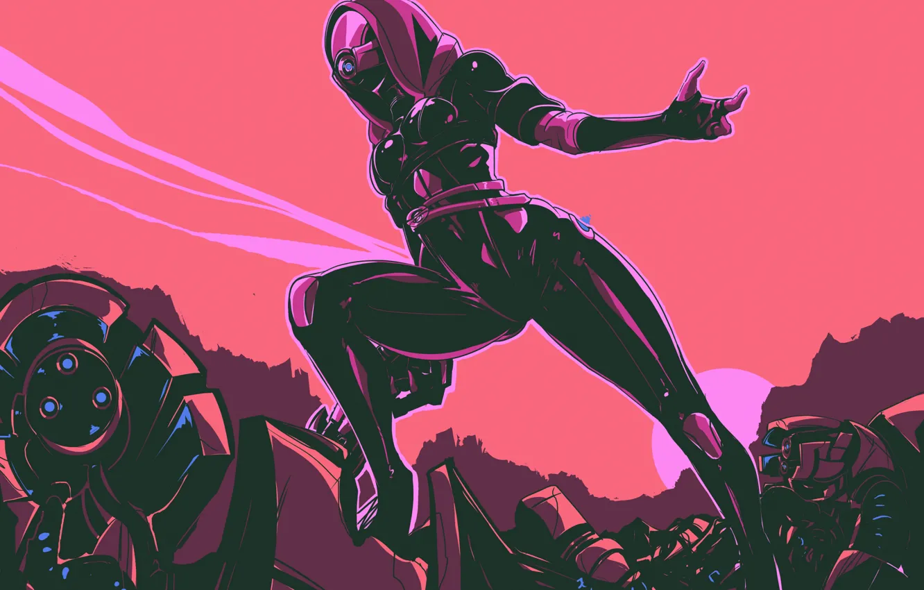 Фото обои инопланетянин, шлем, mass effect, tali, Tali'Zorah nar Rayya, Tali'Zorah
