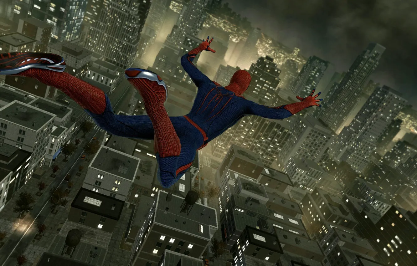 Фото обои city, game, 2012, the amazing spider man