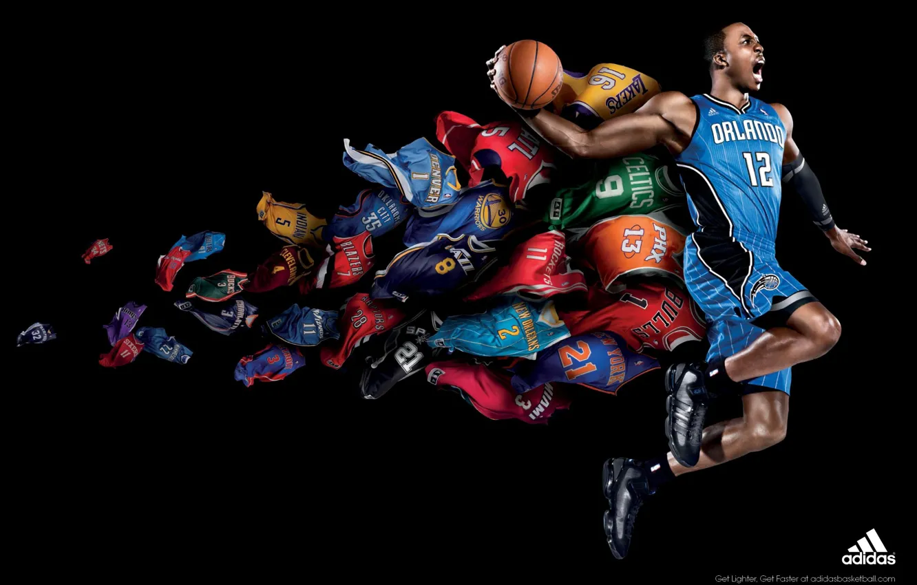 Фото обои Adidas, Jazz, Lakers, Rockets, Orlando, Bulls, Nuggets