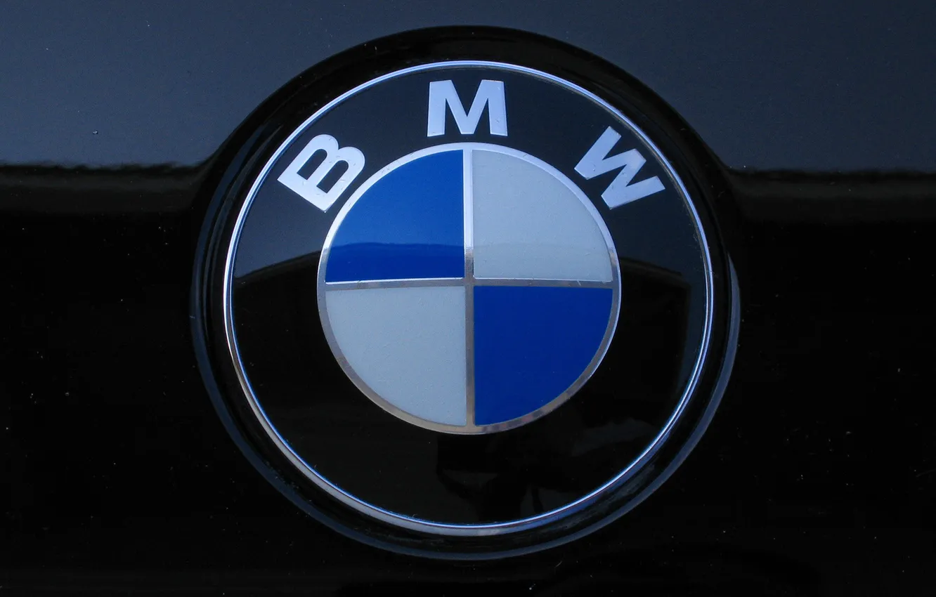 Фото обои BMW, эмблема, крупным планом