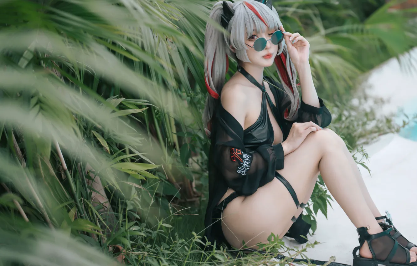 Фото обои Asian, model, women, cosplay, women outdoors, Azur Lane, Abaoyeshitunia