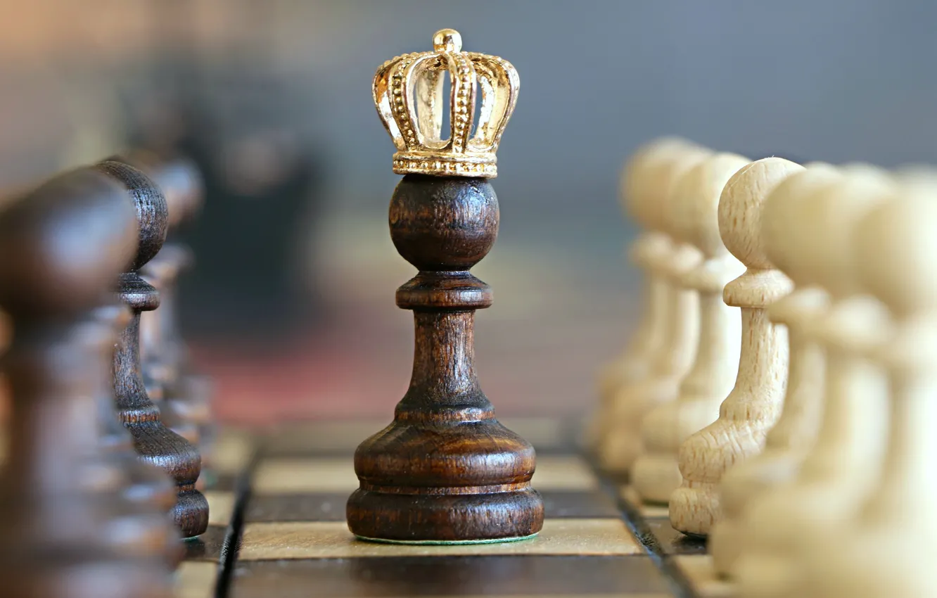 Фото обои white, black, crown, situation, king, Chess, imagination, miscellanea