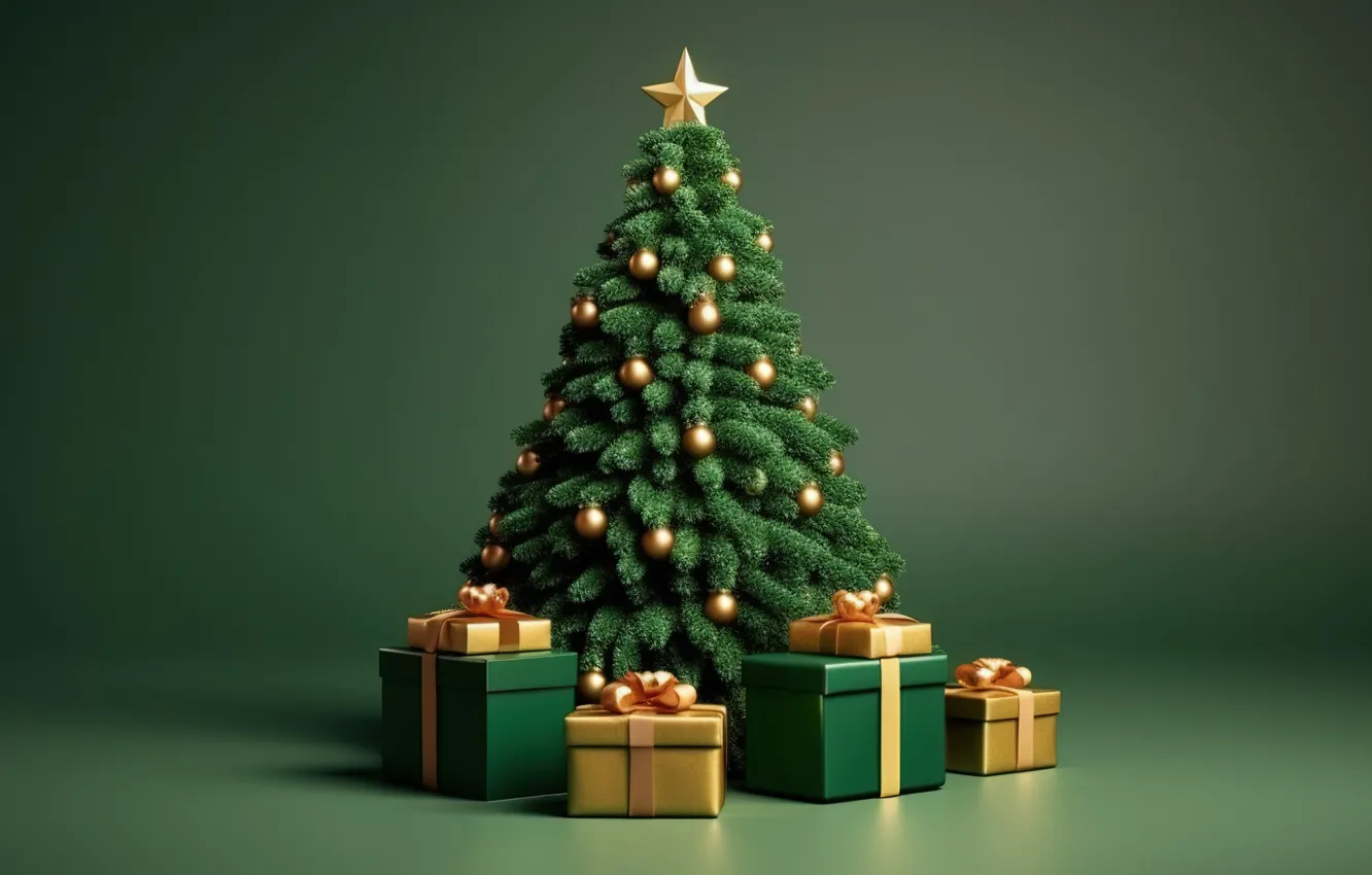 Фото обои шары, елка, colorful, Новый Год, Рождество, подарки, new year, happy