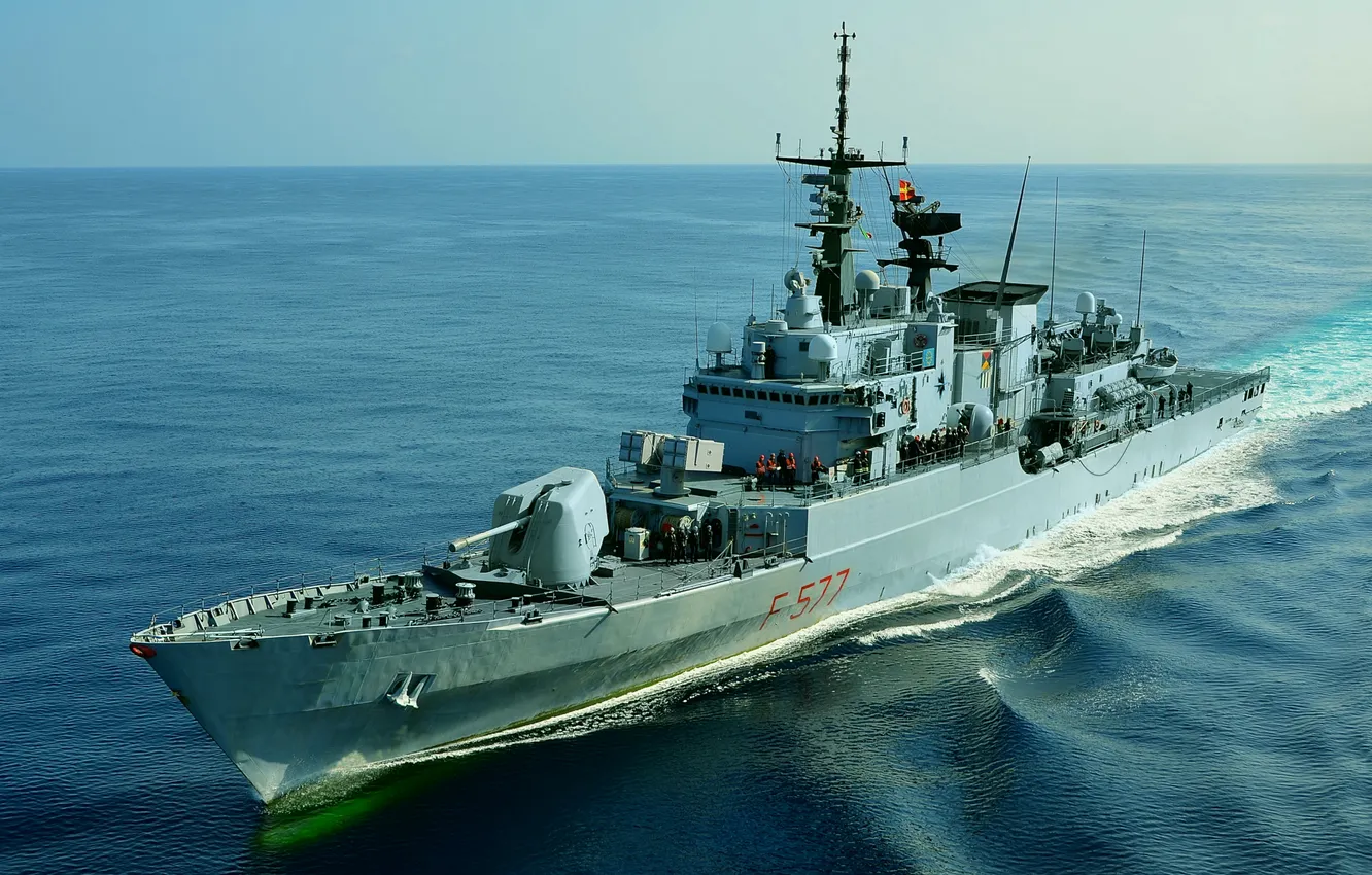 Фото обои фрегат, ВМС Италии, Zeffiro