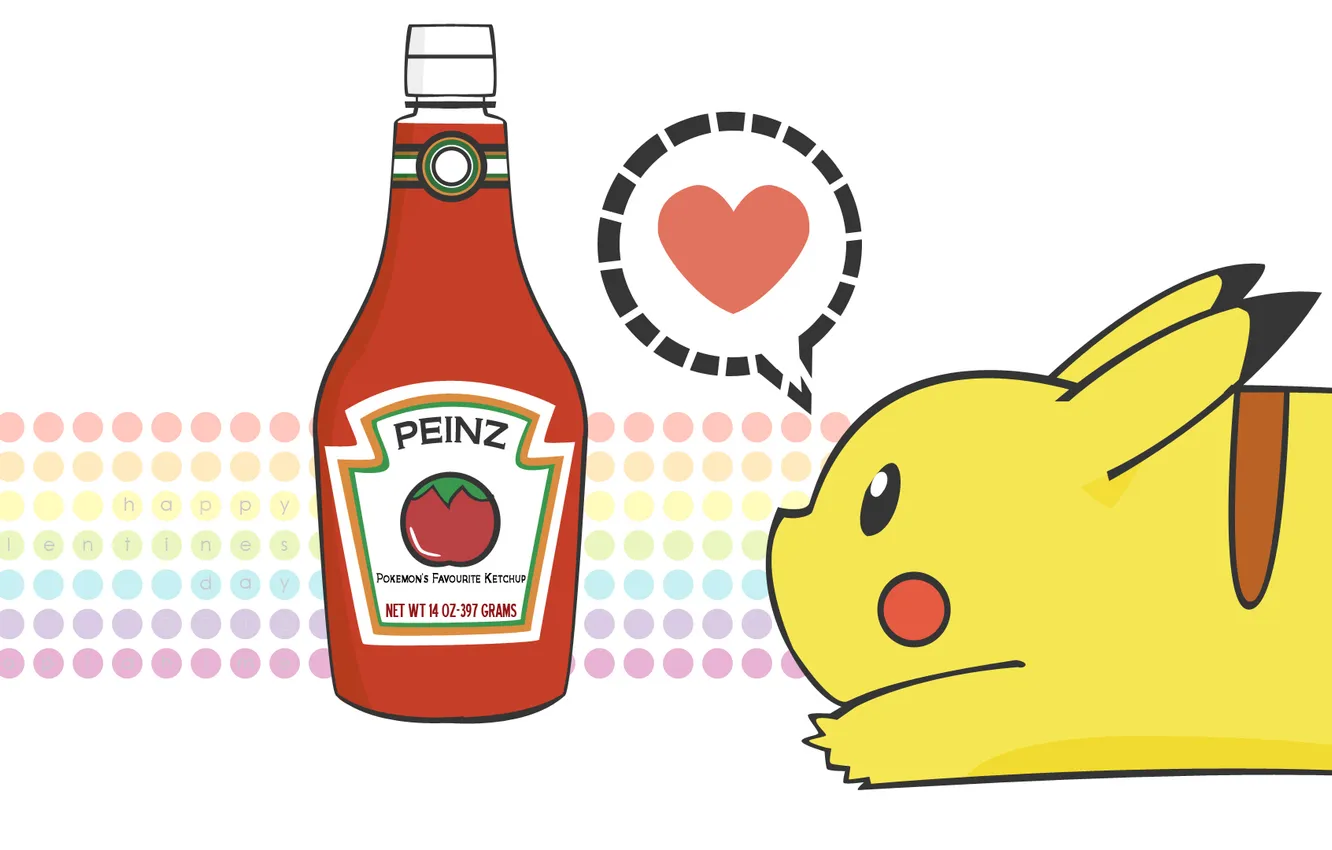 Фото обои пикачу, кетчуп, покемон, pokemon, pikachu