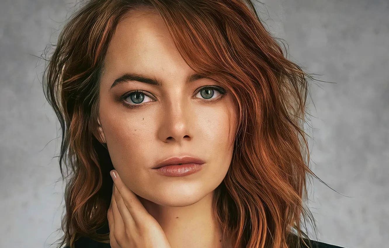 Фото обои глаза, взгляд, девушка, лицо, актриса, Emma Stone