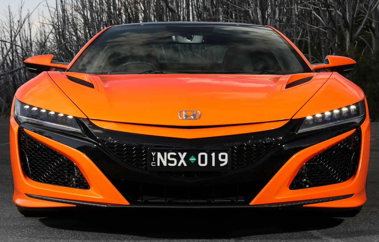 Фото обои Honda, вид спереди, NSX, 2019