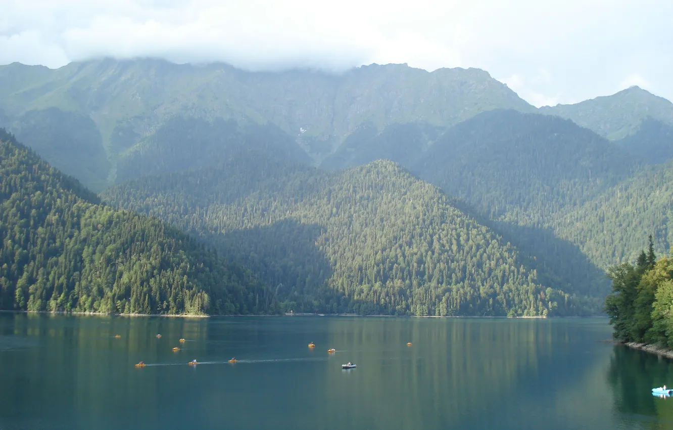 Фото обои вода, горы, озеро