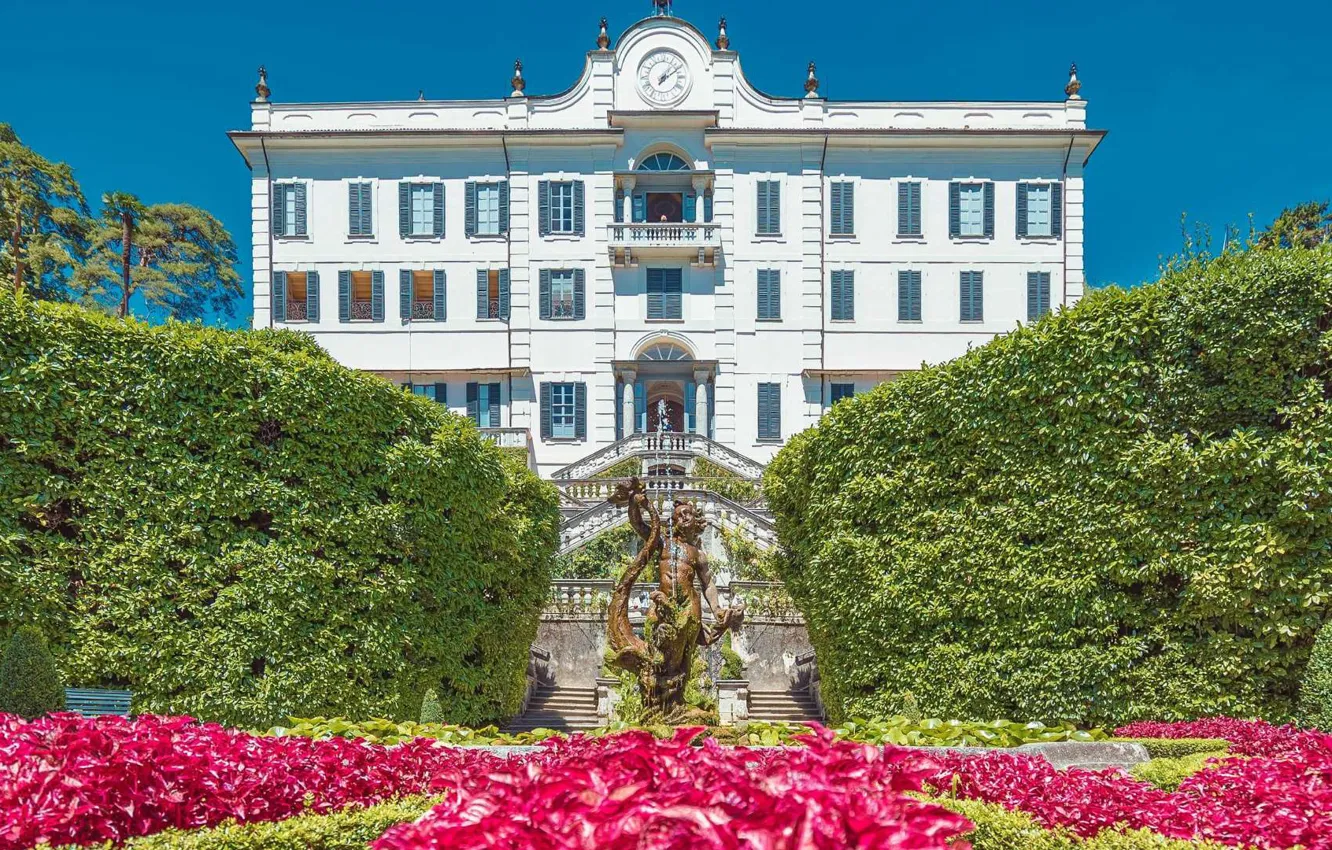 Фото обои цветы, вилла, Италия, Комо, Villa Carlotta