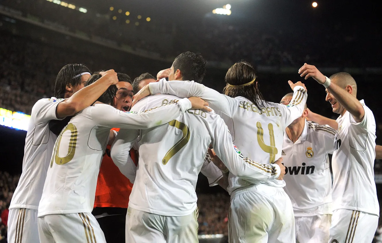 Фото обои team, Real Madrid, C.Ronaldo, S.Ramos, Blancos, M.Ozil