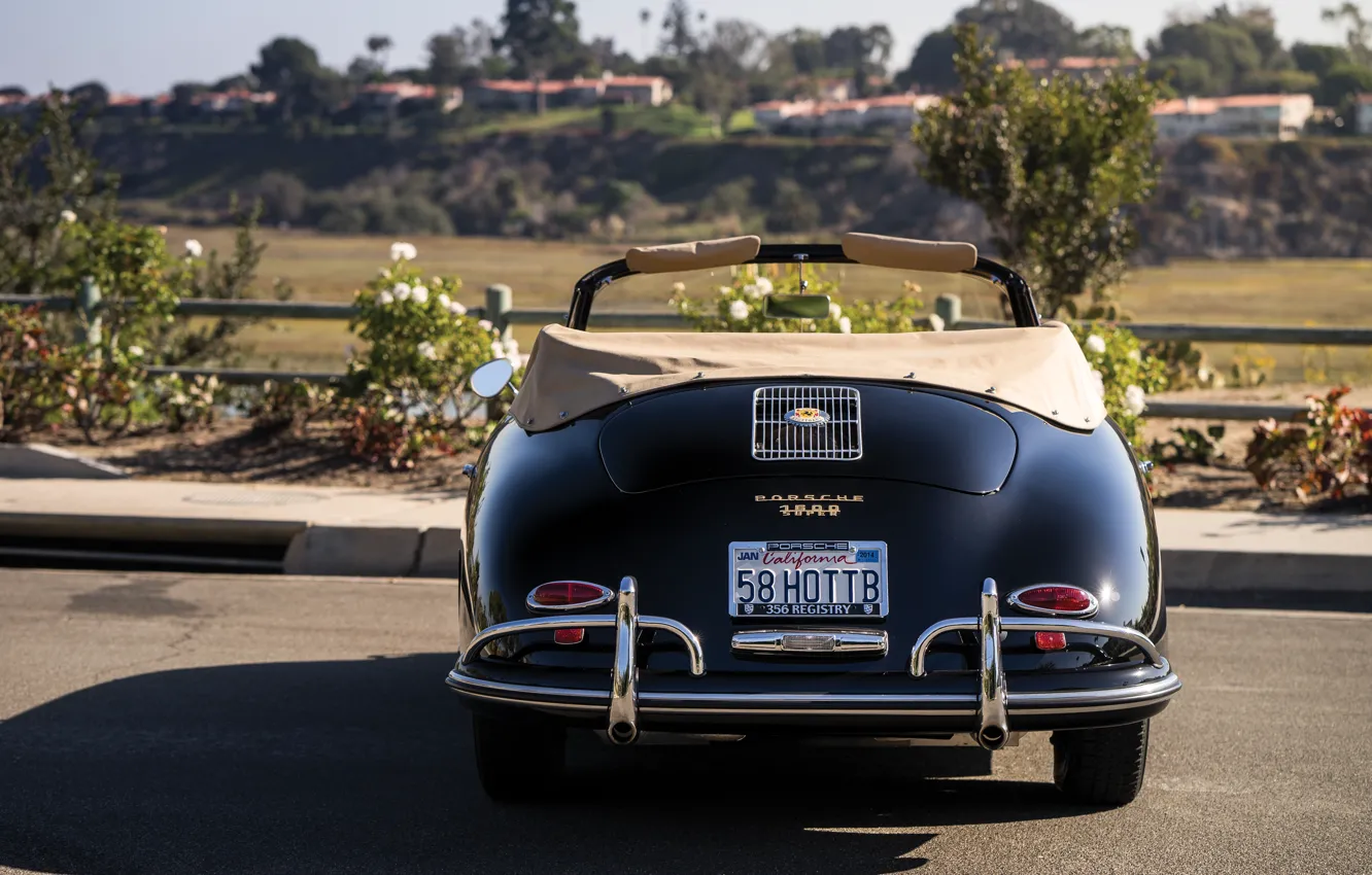 Фото обои Porsche, rear, 356, 1958, Porsche 356A 1600 Super Cabriolet