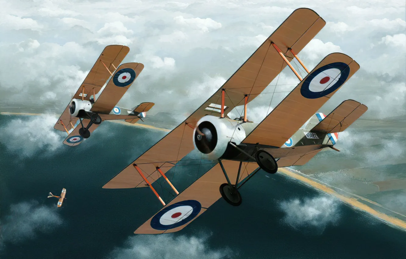 Фото обои art, WW1, AVIATION, BIPLANE, AIRPLANE