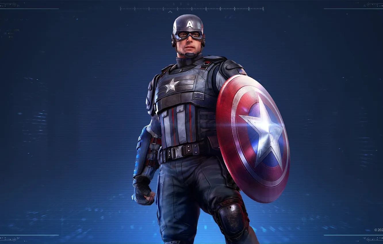 Фото обои captain america, avengers, video game, avengers video game, captain america video game