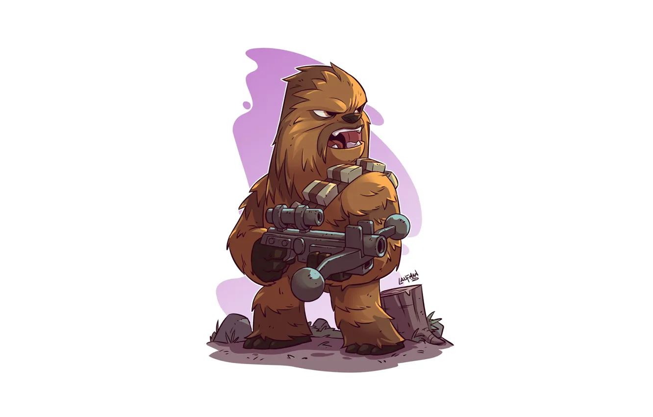 Фото обои Star Wars, Chewbacca, Derek Laufman