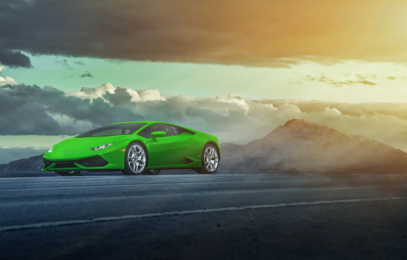 Фото обои green, Lamborghini, LP 610-4, Huracan, LB724