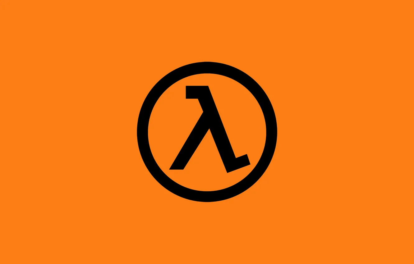 Фото обои Orange, Half Life, Valve, Logo, 1998, Minimalism, Lambda