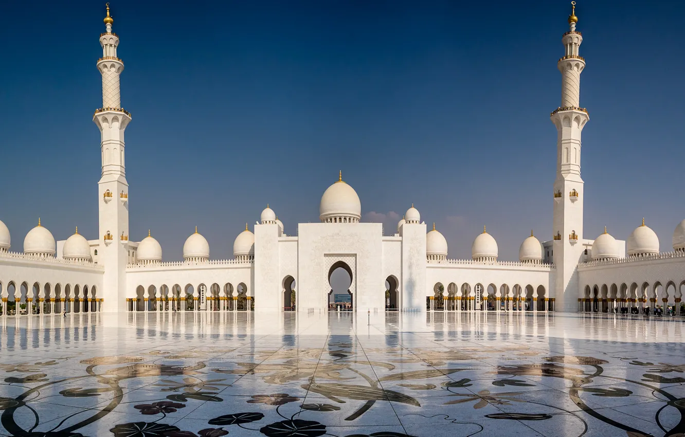 Фото обои Abu Dhabi, ОАЭ, Мечеть шейха Зайда, большая мечеть