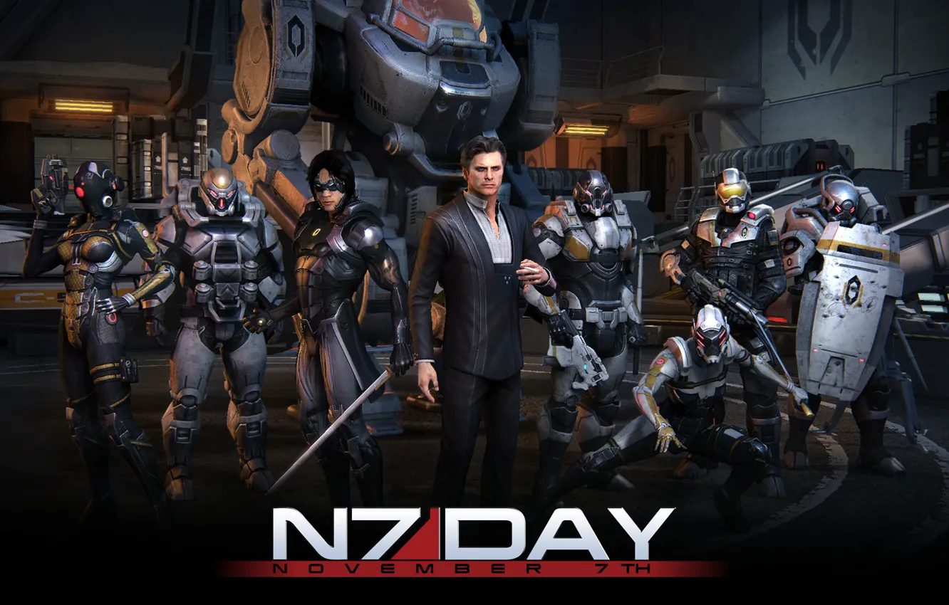 Фото обои робот, Mass Effect, Призрак, Цербер, Кай Лен