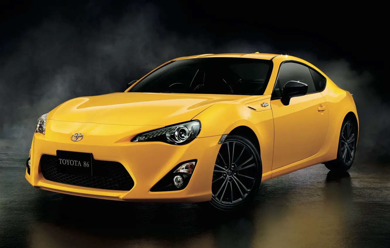 Фото обои Toyota, тойота, 2015, Yellow Limited Aero Package, 86 GT