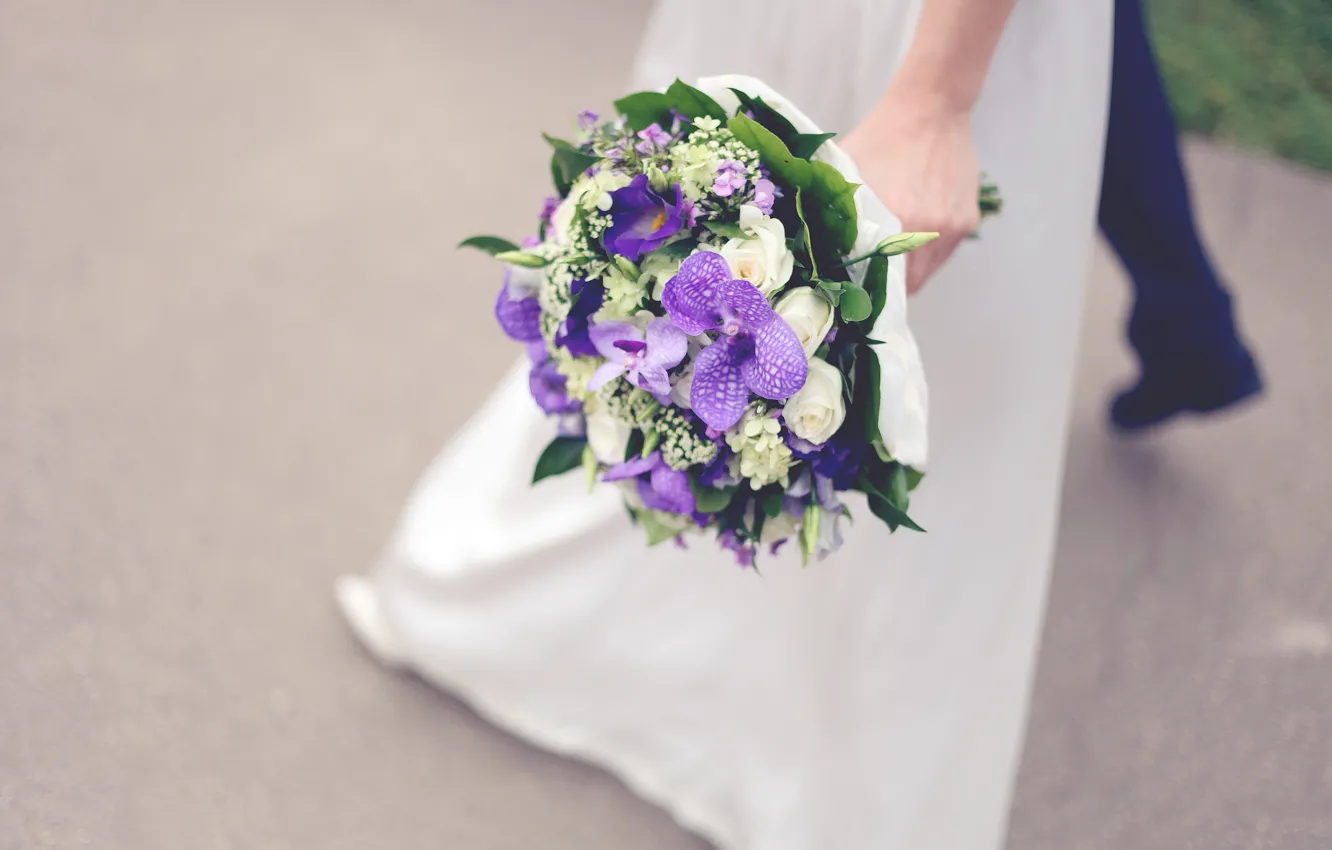 Фото обои цветы, букет, свадебный
