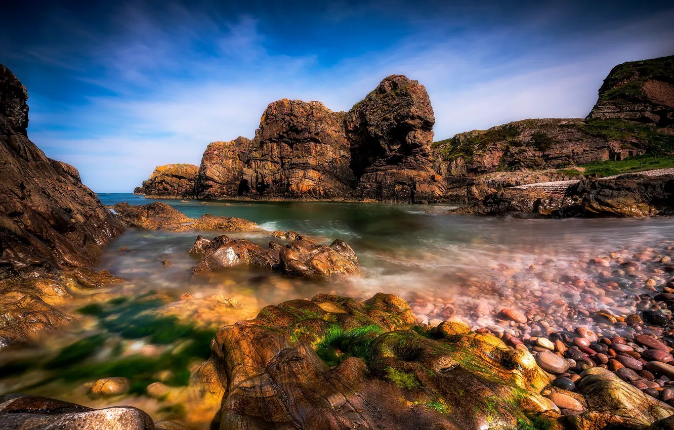 Фото обои море, небо, скалы