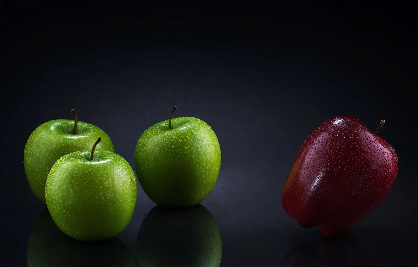 Фото обои фон, яблоки, еда