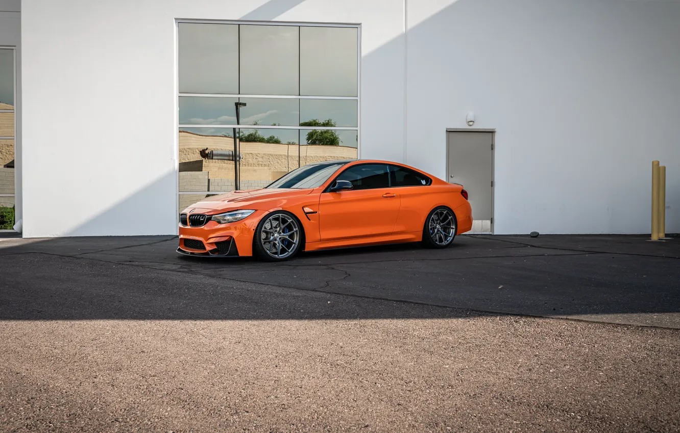 Фото обои BMW, Orange, Yellow, Reflection, F80, Sight