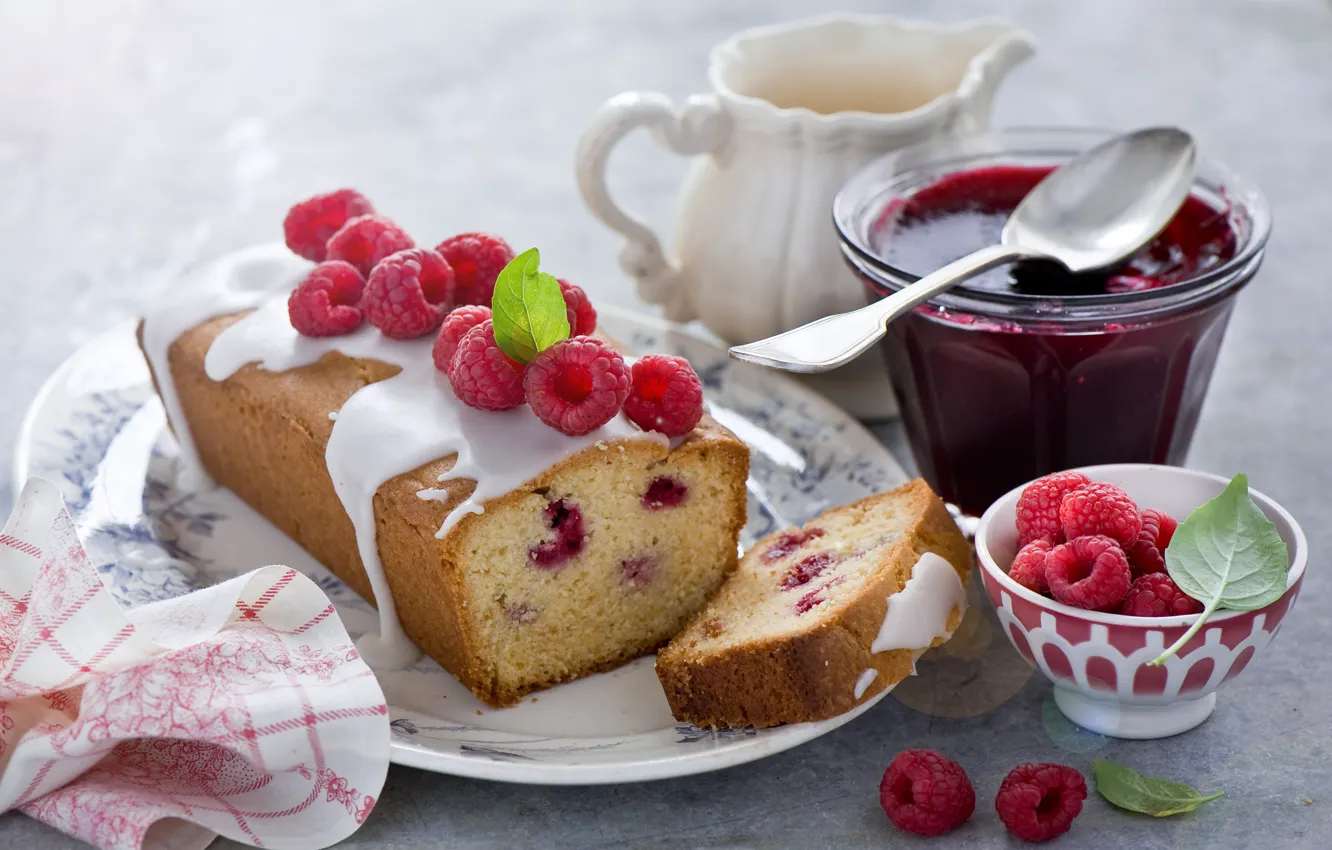 Фото обои малина, еда, торт, пирожное, cake, крем, десерт, food