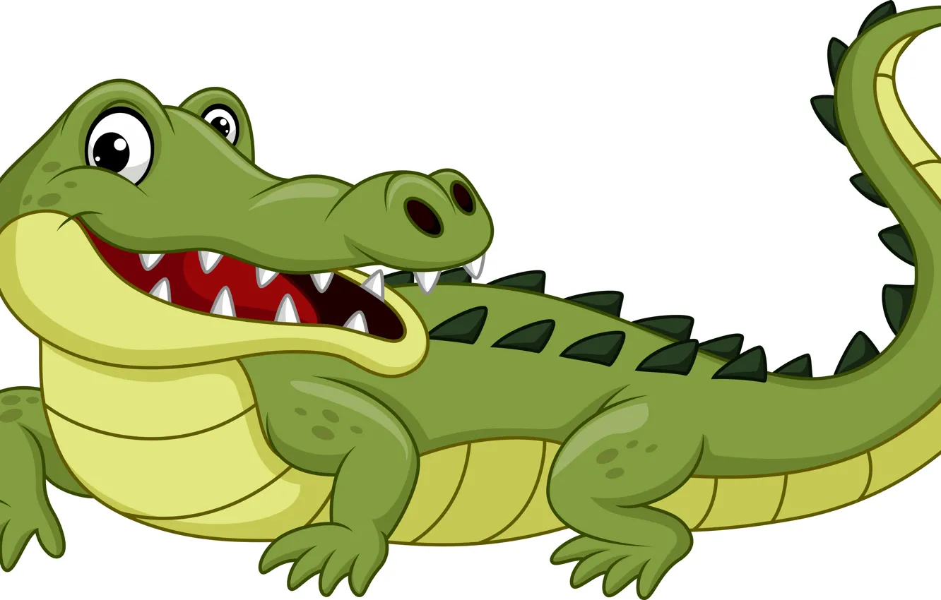 Фото обои funny, drawing, crocodile, reptile
