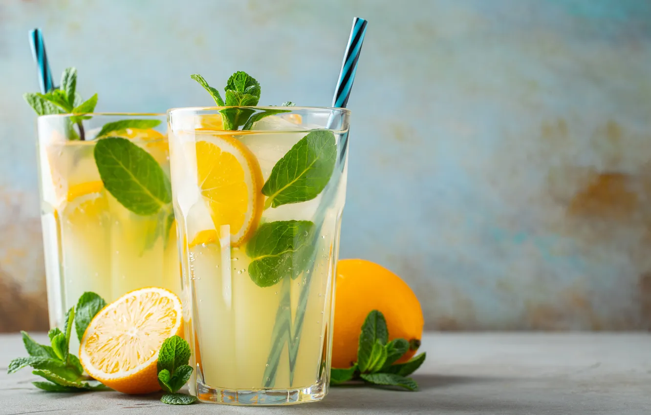 Фото обои background, cocktail, citrus, cold, bottle, alcohol, beverage
