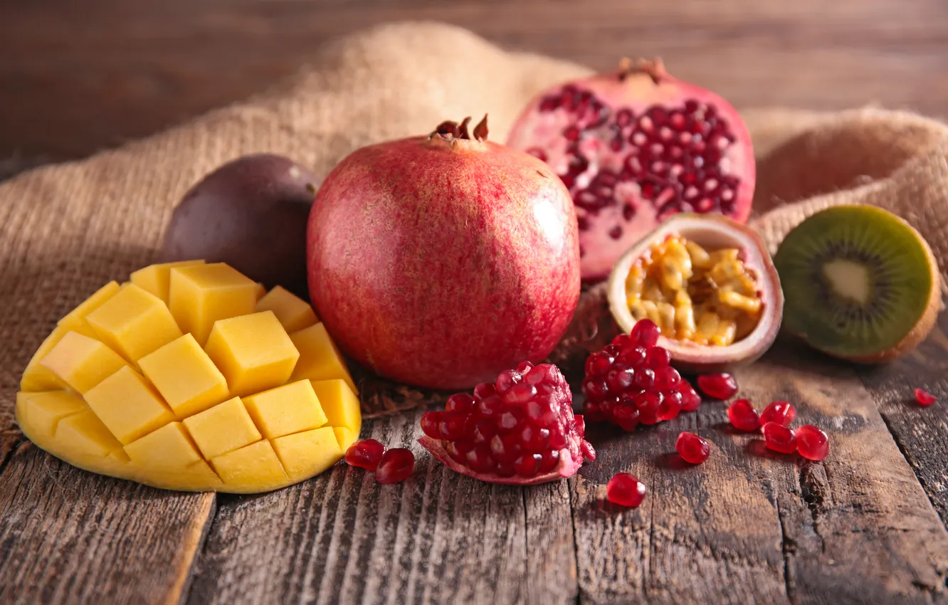 Фото обои фрукты, fresh, гранат, fruits, berries
