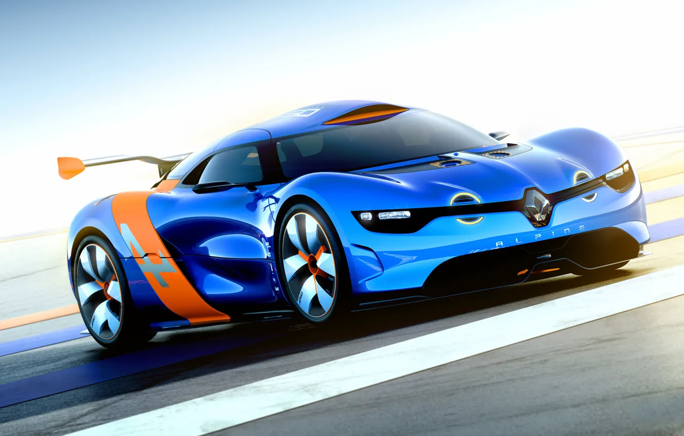 Фото обои Concept, Машина, Концепт, Синяя, Desktop, Renault, Car, Автомобиль