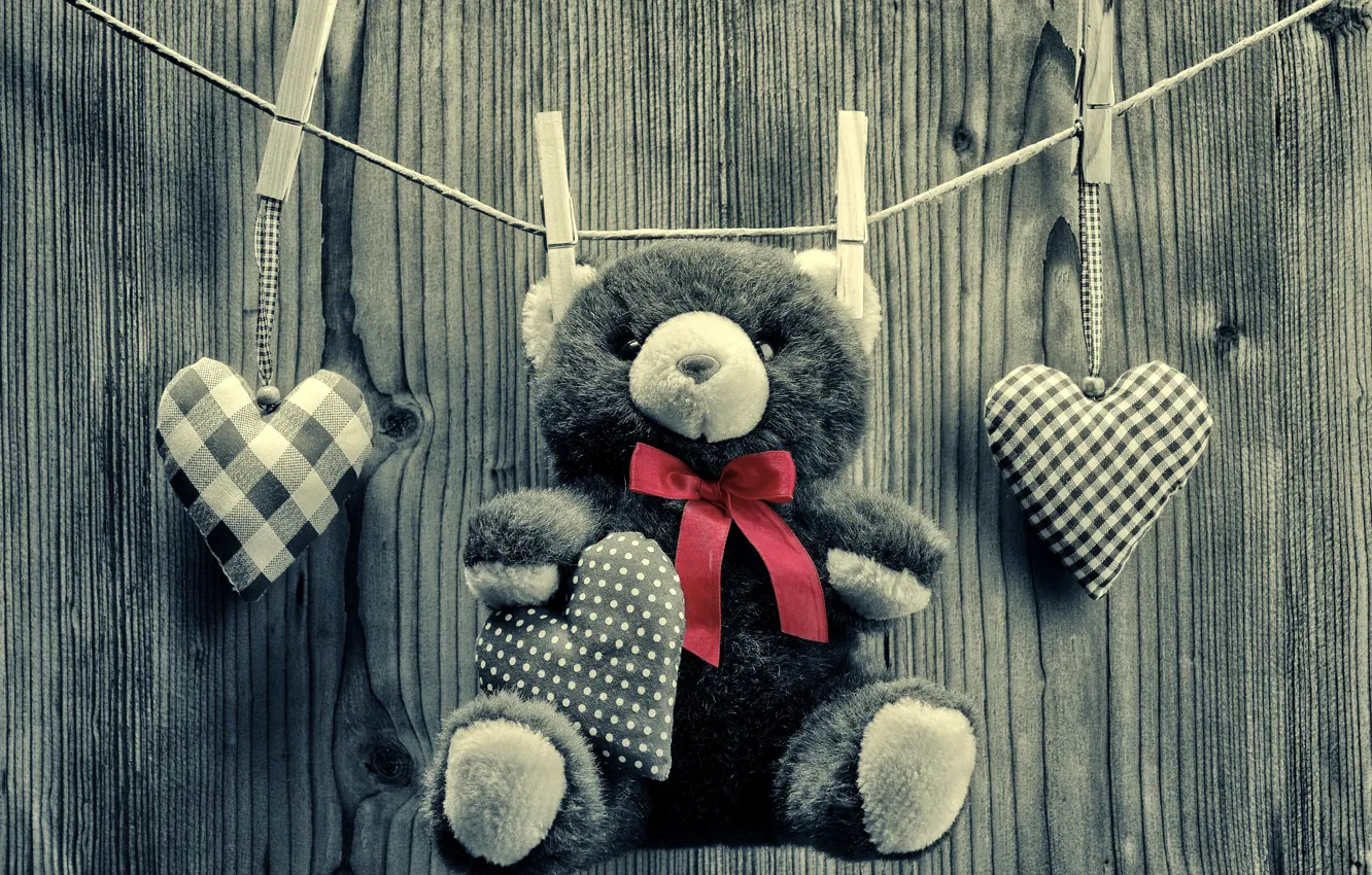 Фото обои любовь, мишка, love, toy, bear, heart, romantic, sweet