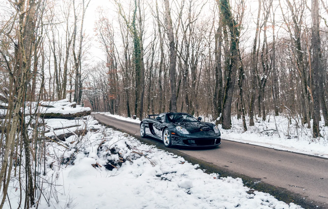 Фото обои Porsche, Porsche Carrera GT, front view