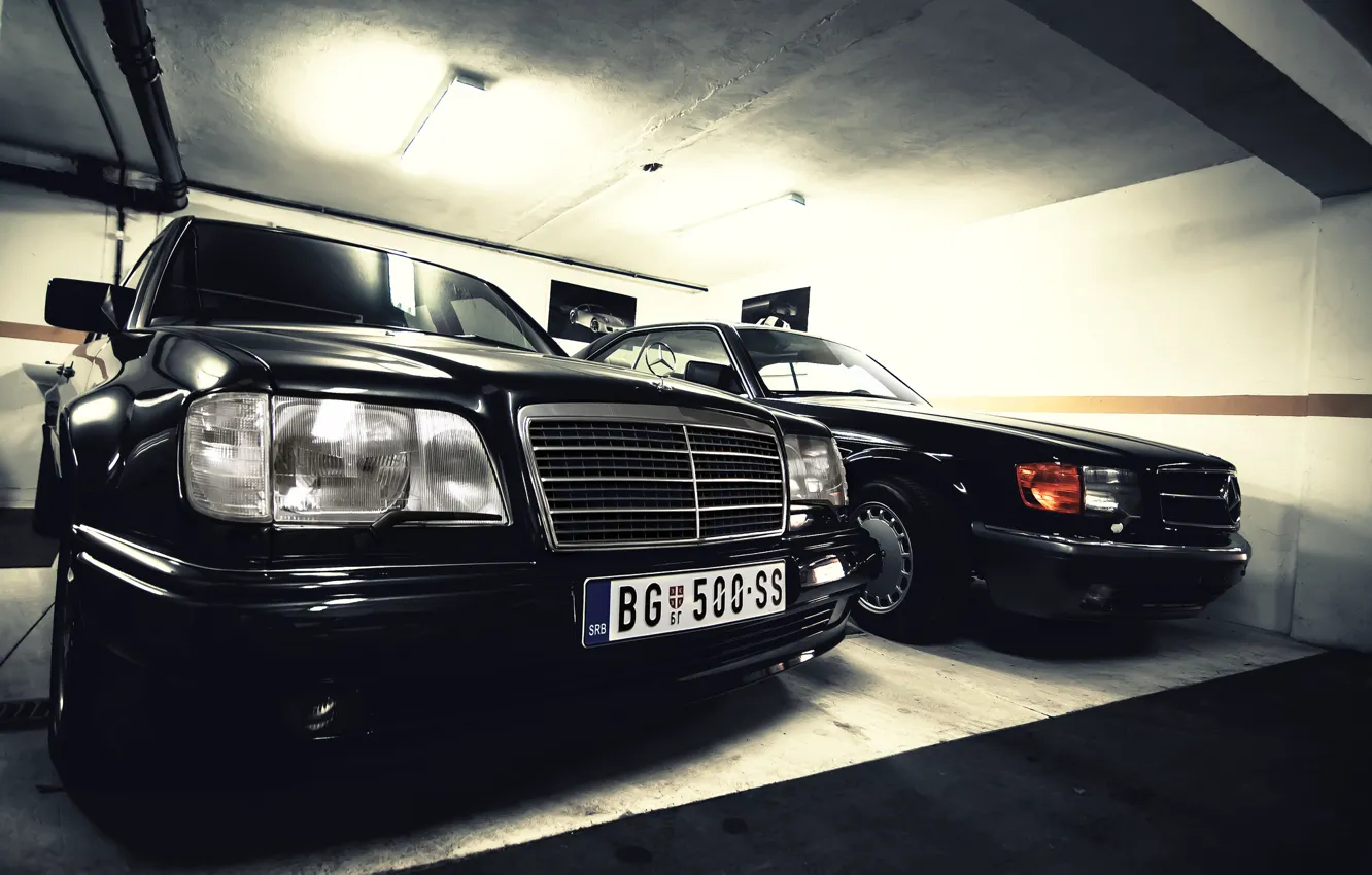 Фото обои mercedes-benz, e500, w124, 560sec, c126