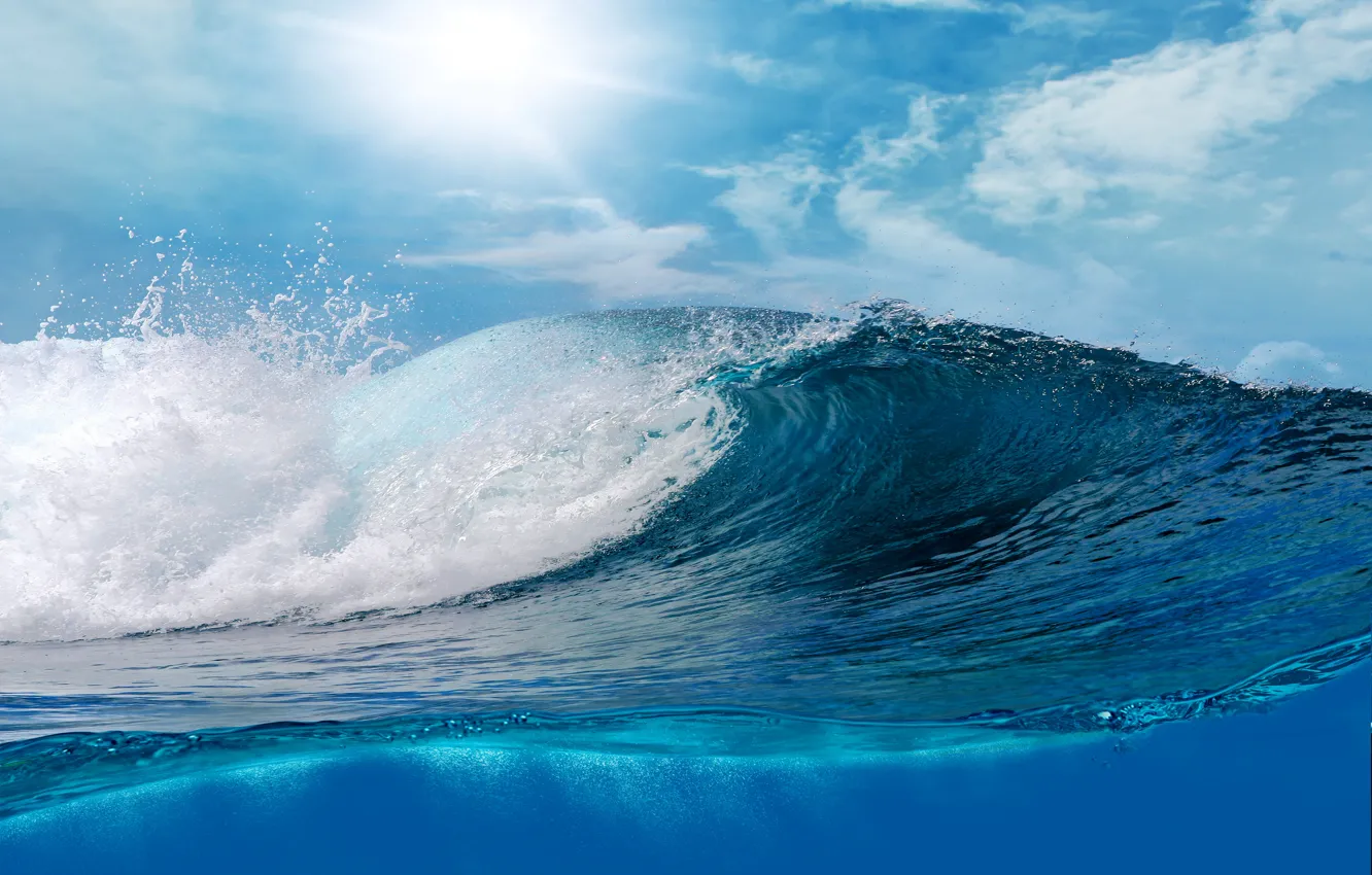 Фото обои море, вода, океан, волна, sky, sea, ocean, blue