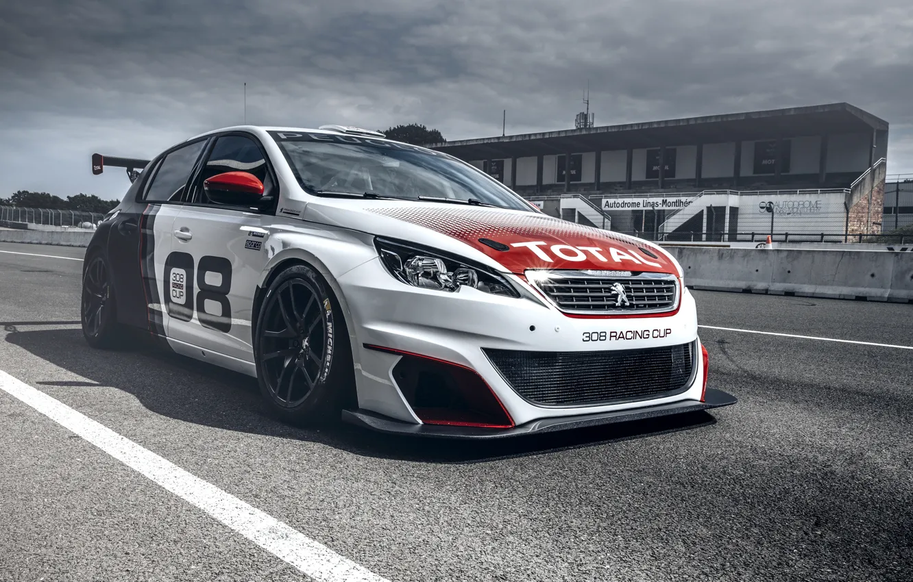 Фото обои гонки, Peugeot, пежо, 308, 2016, Racing Cup