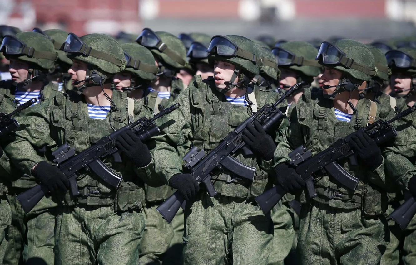 Фото обои солдаты, Армия, Россия, 9 Мая, Парад Победы 2016