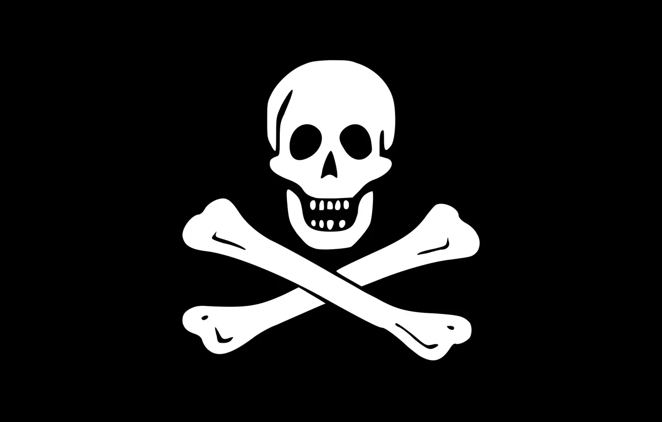 Фото обои Пиратский Флаг, Весёлый Роджер, Jolly Roger, Череп и кости, Эдварда Инглэнда