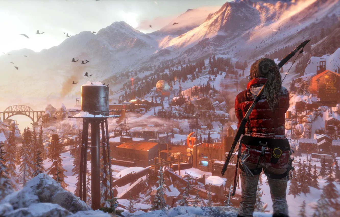 Фото обои девушка, игра, Square Enix, Xbox One, Rise of the Tomb Raider