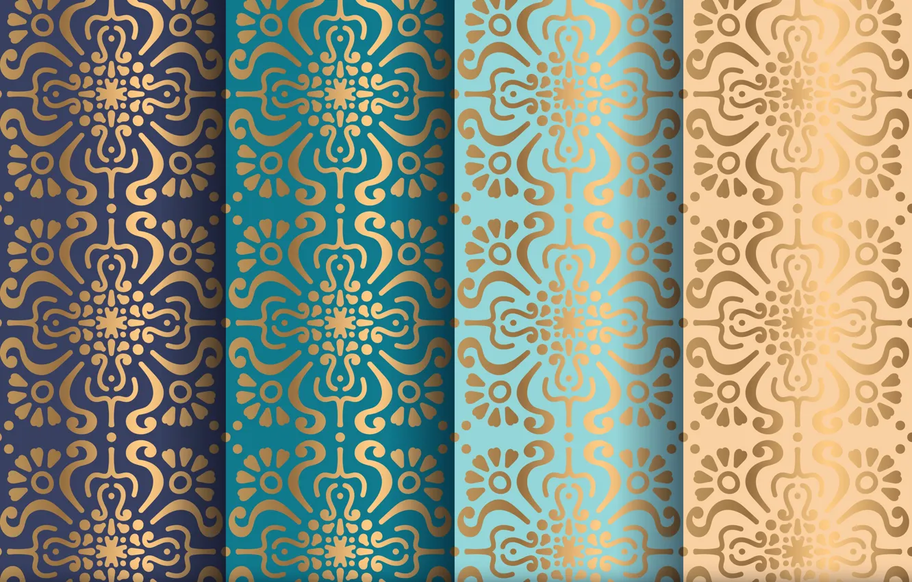 Фото обои золото, текстура, орнамент, texture, color