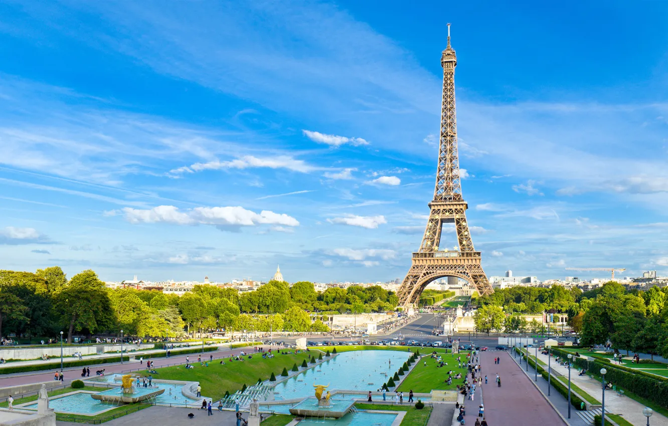 Фото обои башня, париж, площадь