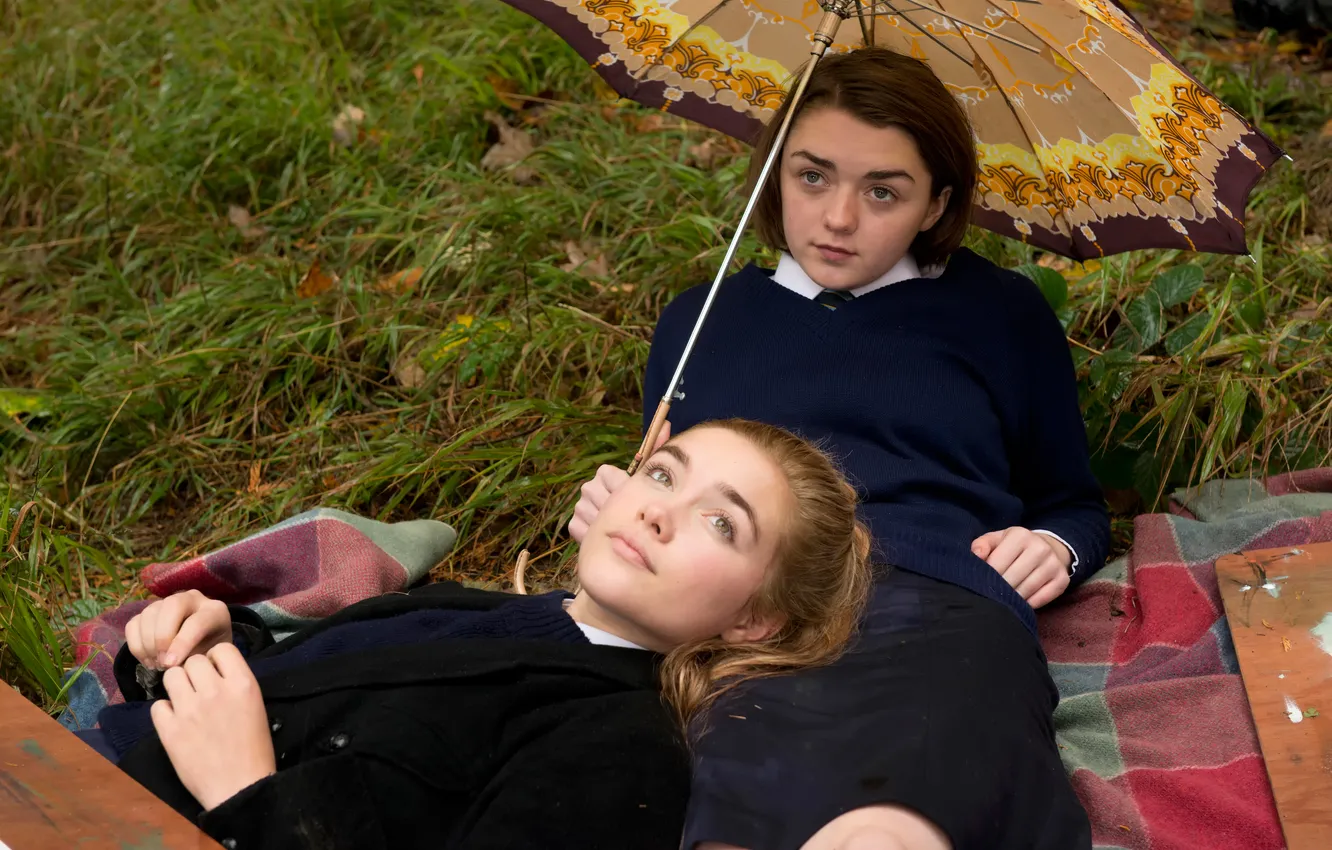 Фото обои детектив, драма, Maisie Williams, Florence Pugh, The Falling